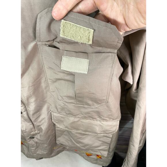 Vintage Woolrich Jacket Men 2XL Beige Multi Pockets double Zip Made in USA - Picture 16 of 16